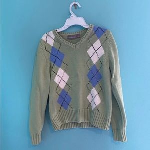 Vintage Argyle Pullover Sweater